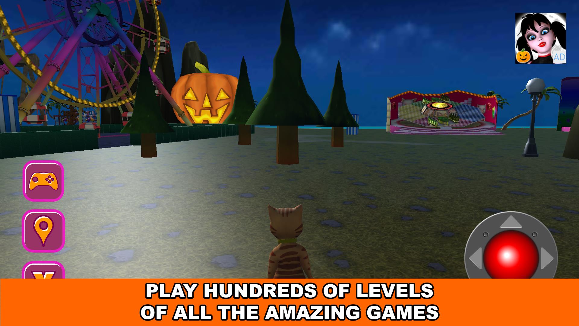 Halloween Cat Theme Park 3D Screenshot 6