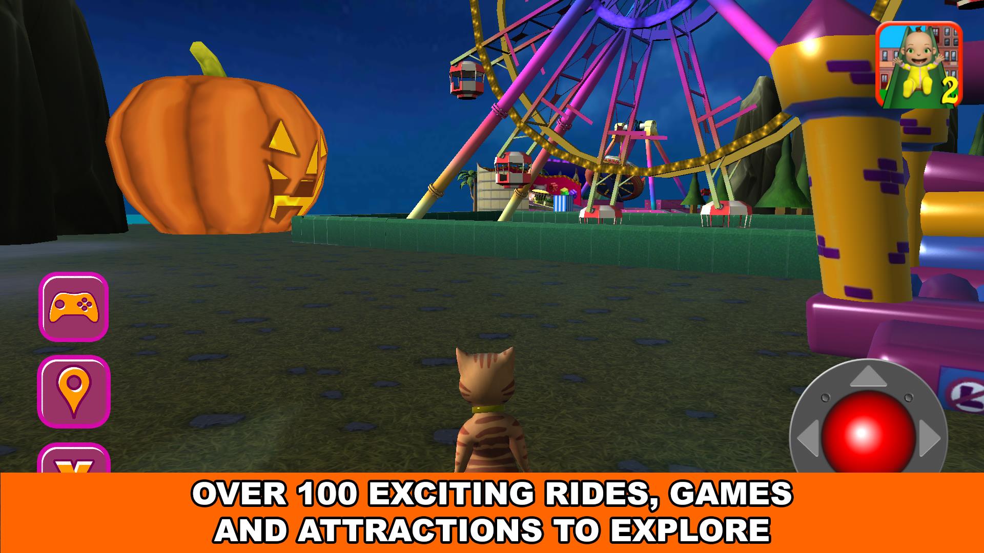 Halloween Cat Theme Park 3D Screenshot 17