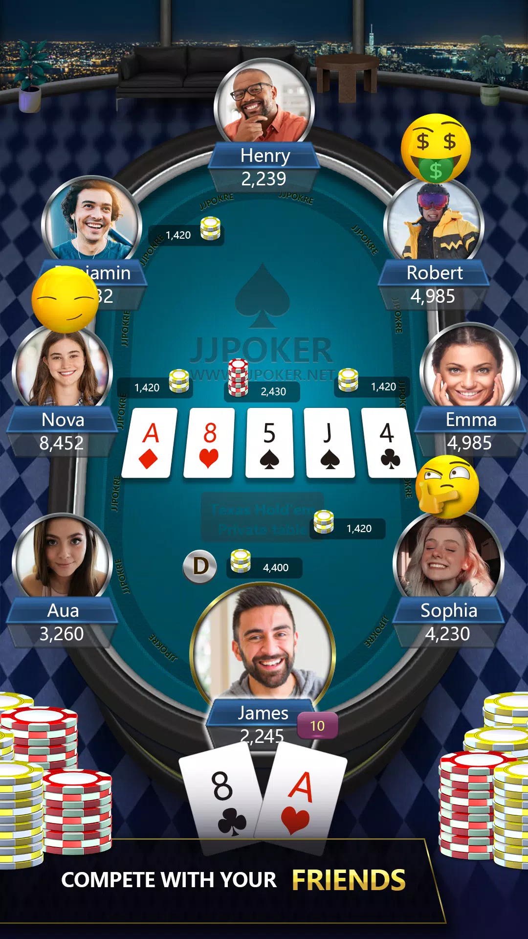 JJPoker Texas Holdem Online Screenshot 2 