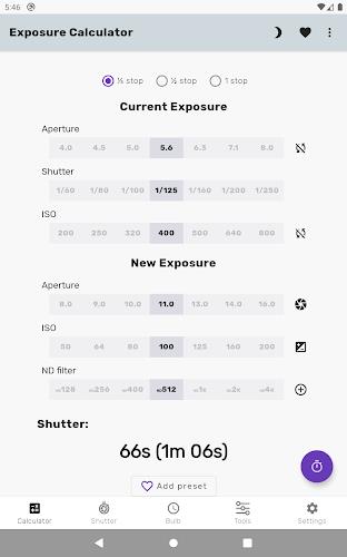 Exposure Calculator Screenshot 10