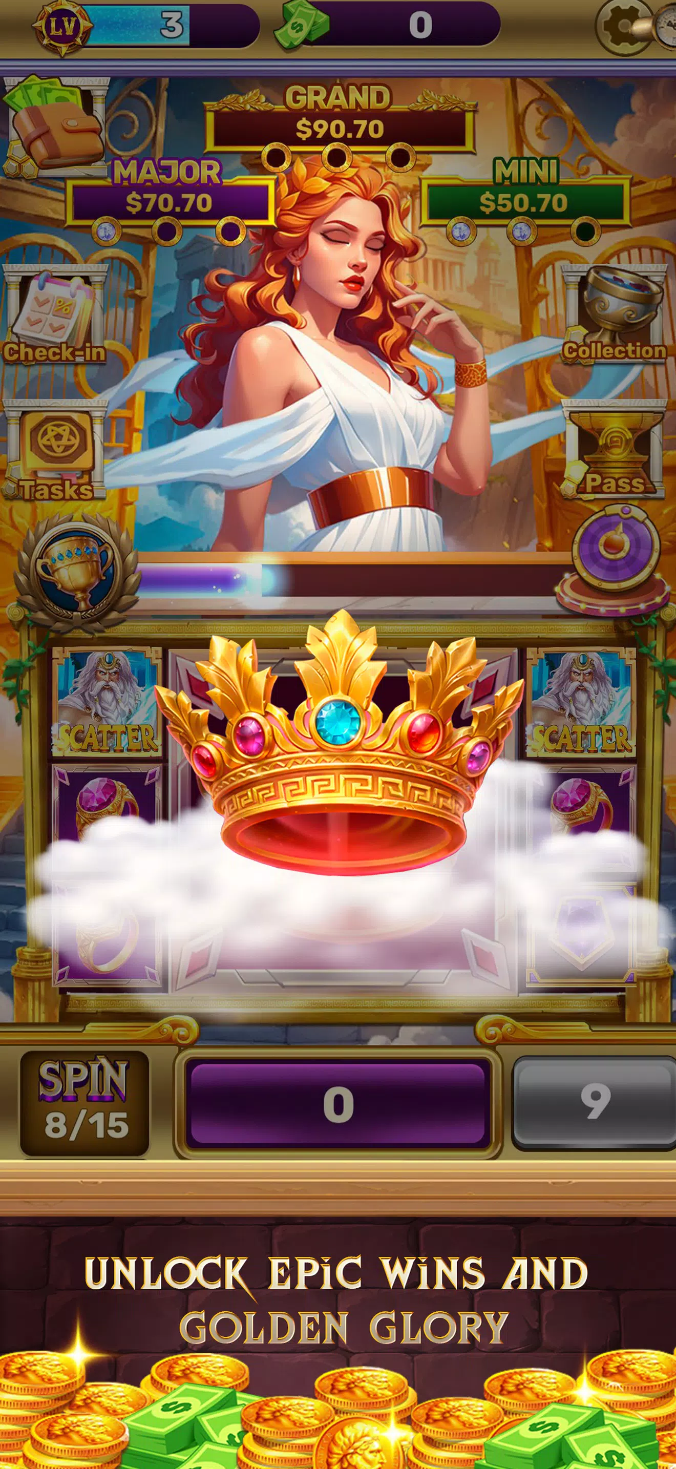 Olympus Slots Goddess Wins Screenshot 2 