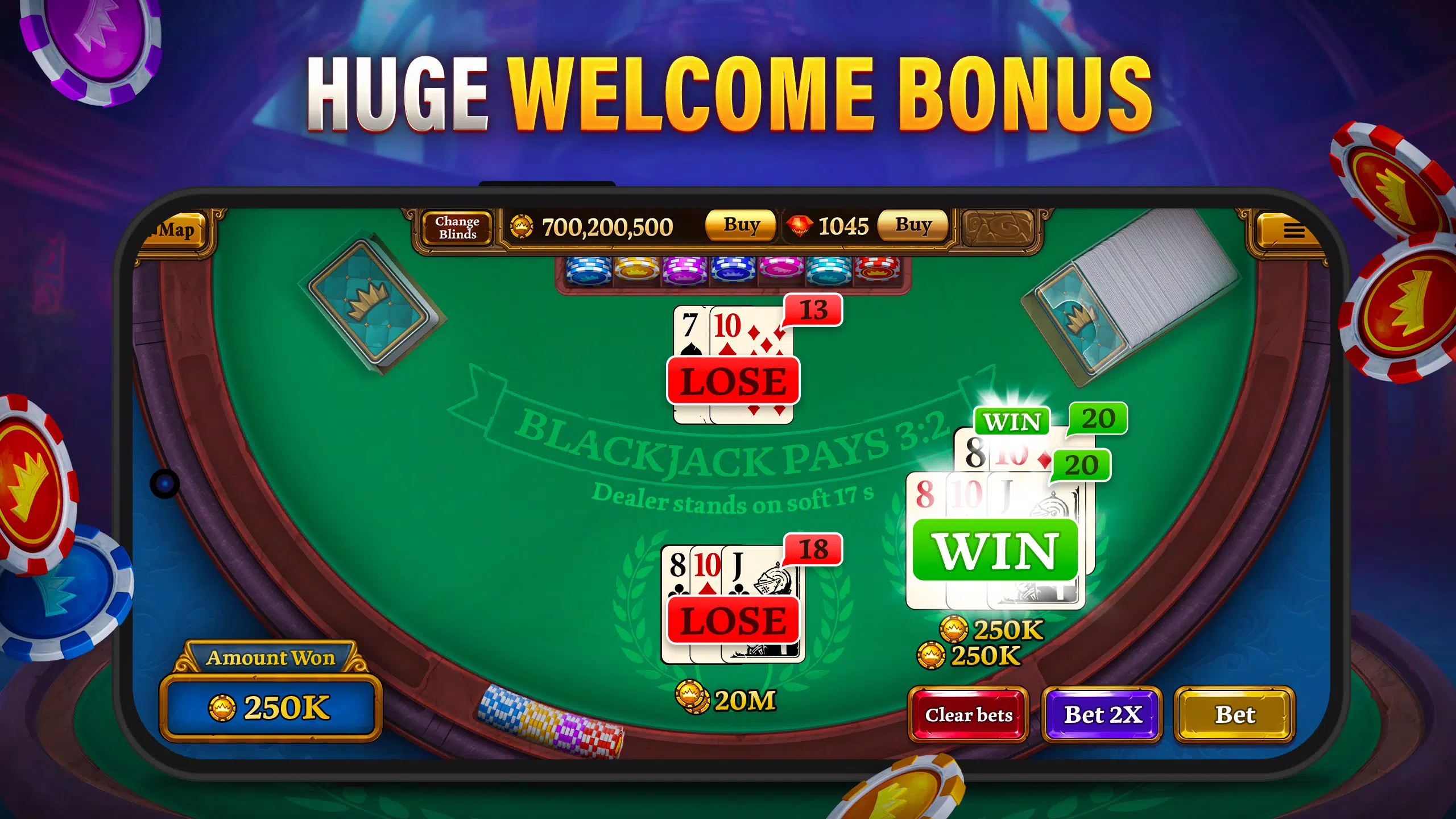 Texas Holdem Poker & Blackjack Screenshot 1 