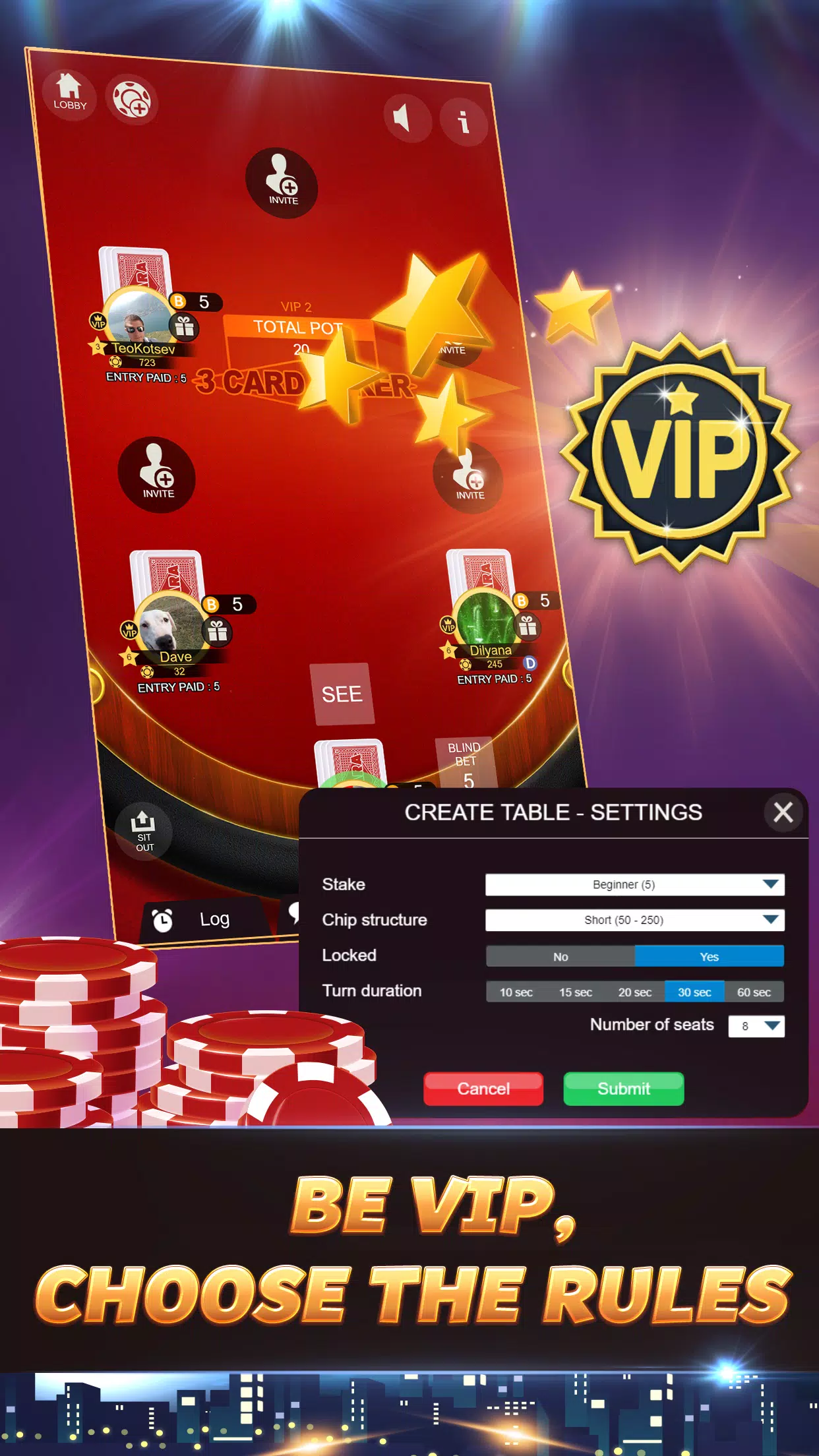 Svara 3 Card Poker Card Game Screenshot 1