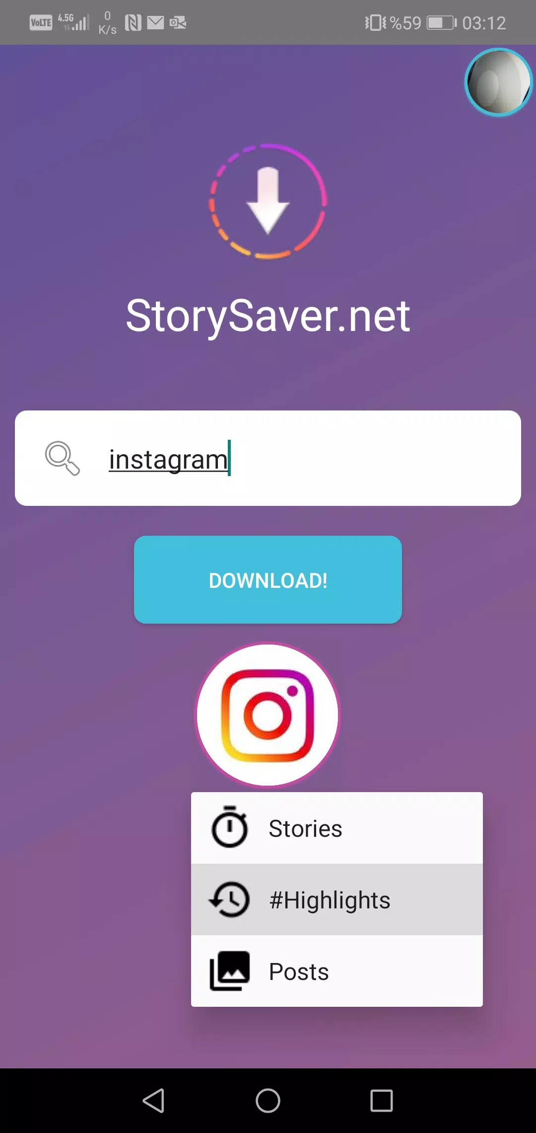 Storysaver.net App Screenshot 1 