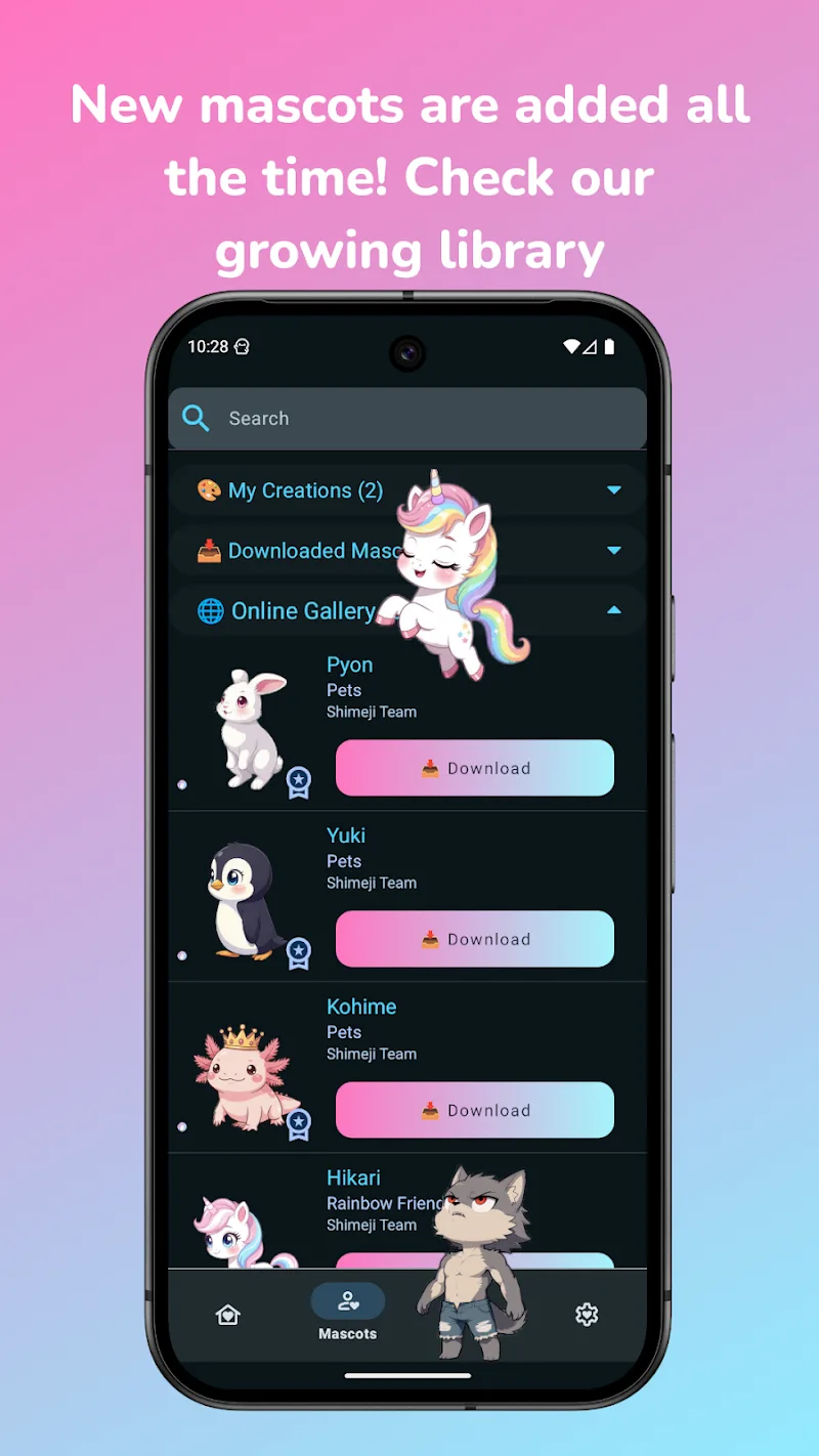 Shimeji: Screen Buddies Screenshot 2 