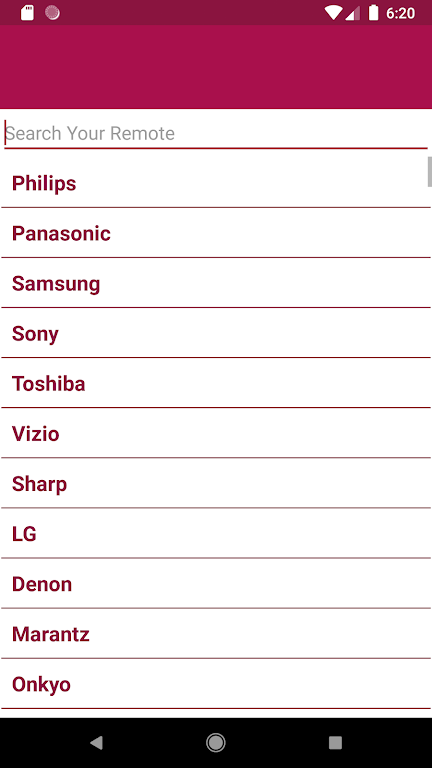 Universal AVR Remote Control Screenshot 2