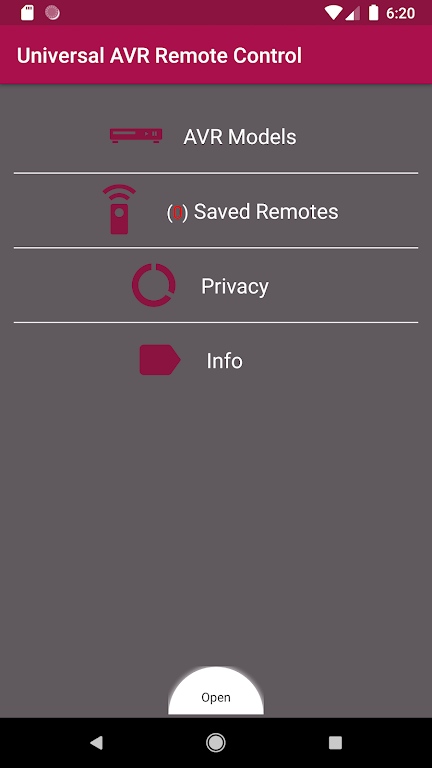 Universal AVR Remote Control Screenshot 1