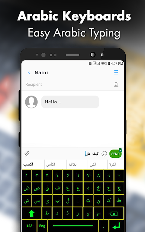 Arabic Keyboard Font Typing Screenshot 1