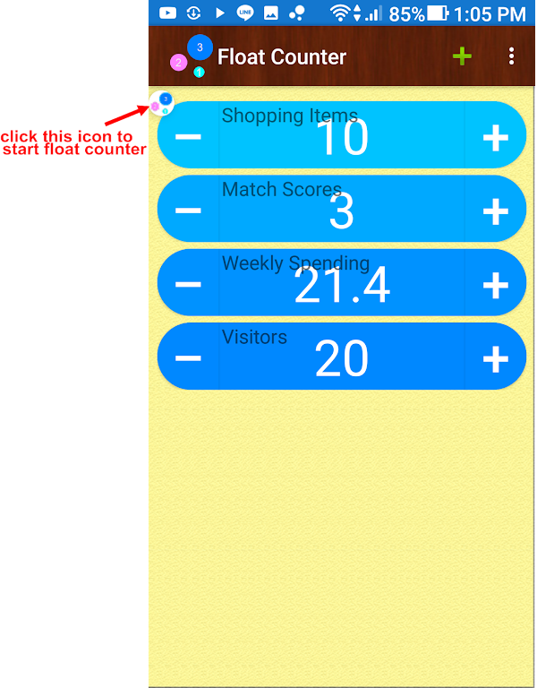 Floating Counter Screenshot 3
