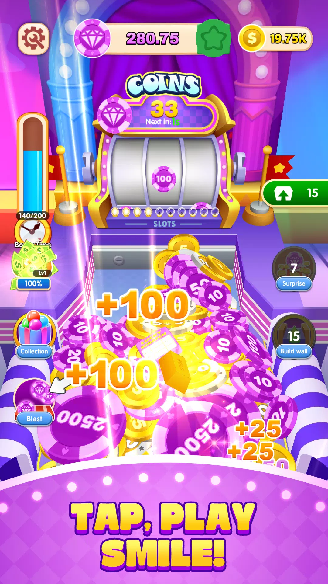 Pusher Pop Coins Lucky Slots Screenshot 1 