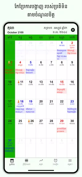 Khmer Lunar Calendar Screenshot 2