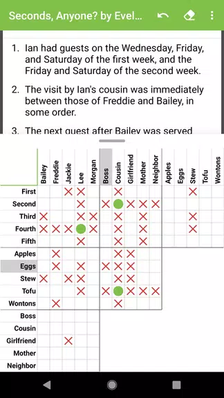 HARD Penny Dell Logic Problems Screenshot 2