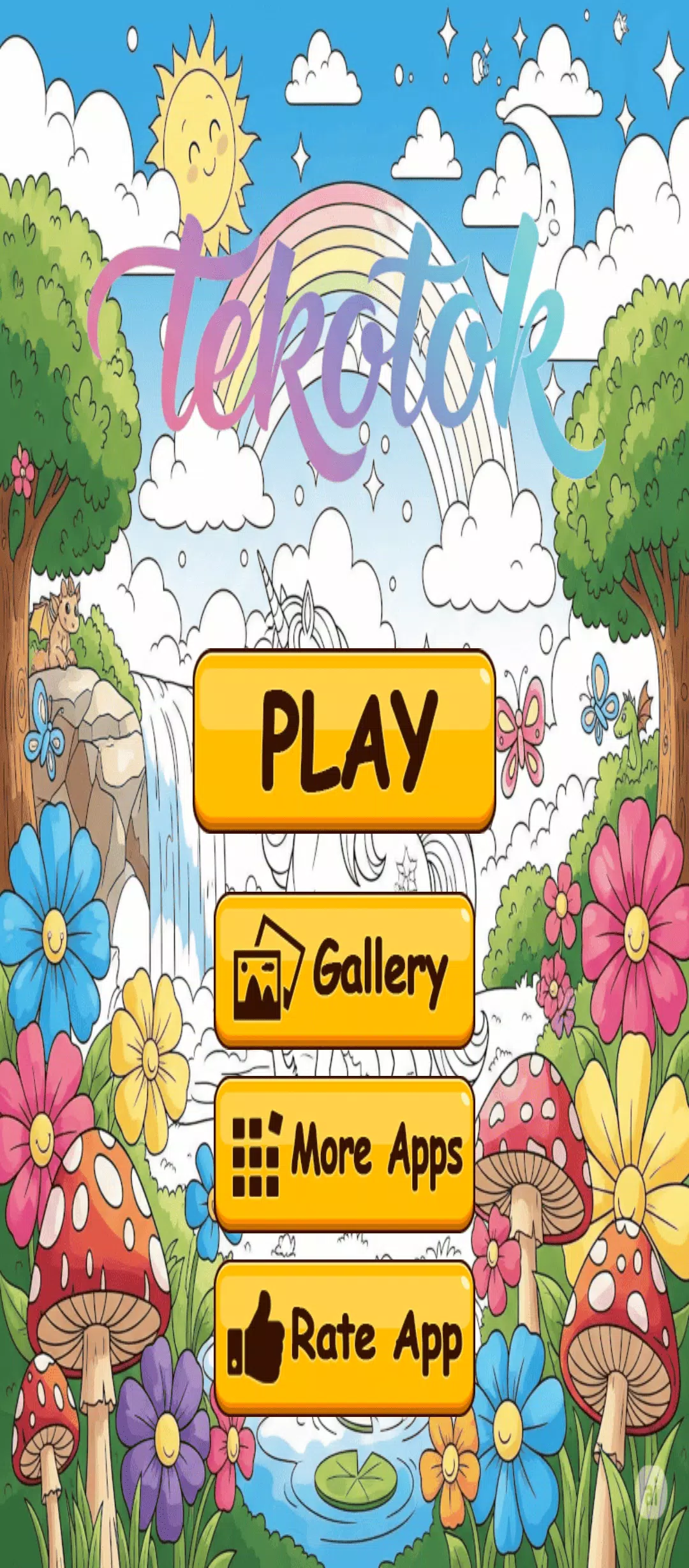 Cute Unicorn Coloring Screenshot 2