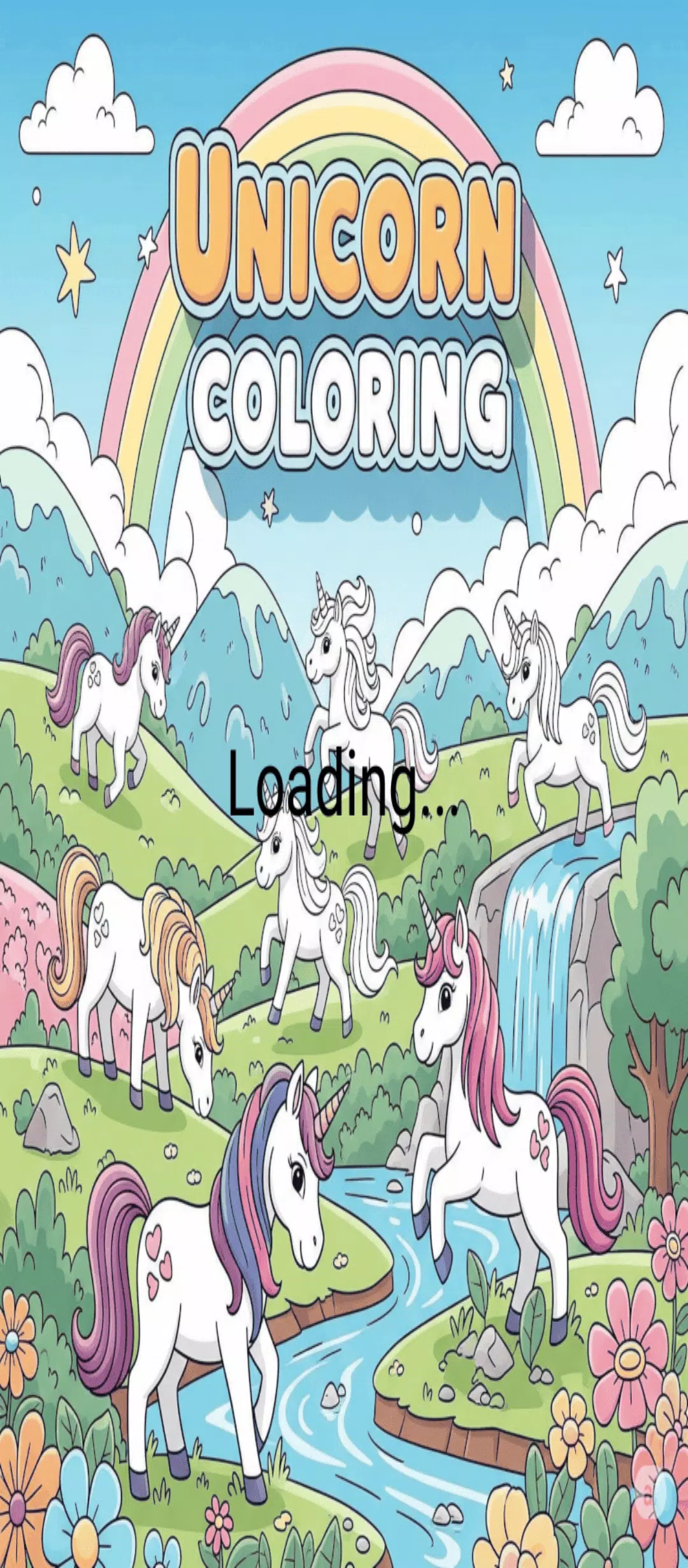 Cute Unicorn Coloring Screenshot 1