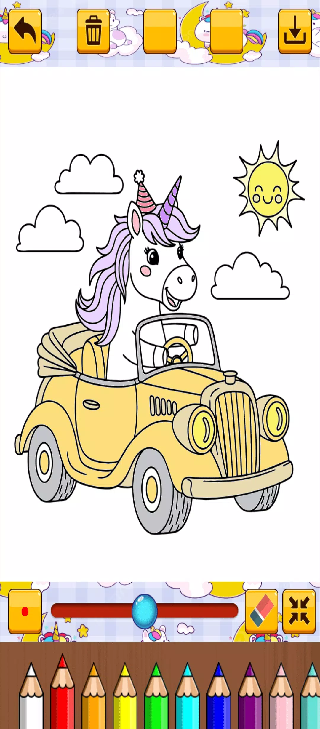 Cute Unicorn Coloring Screenshot 4