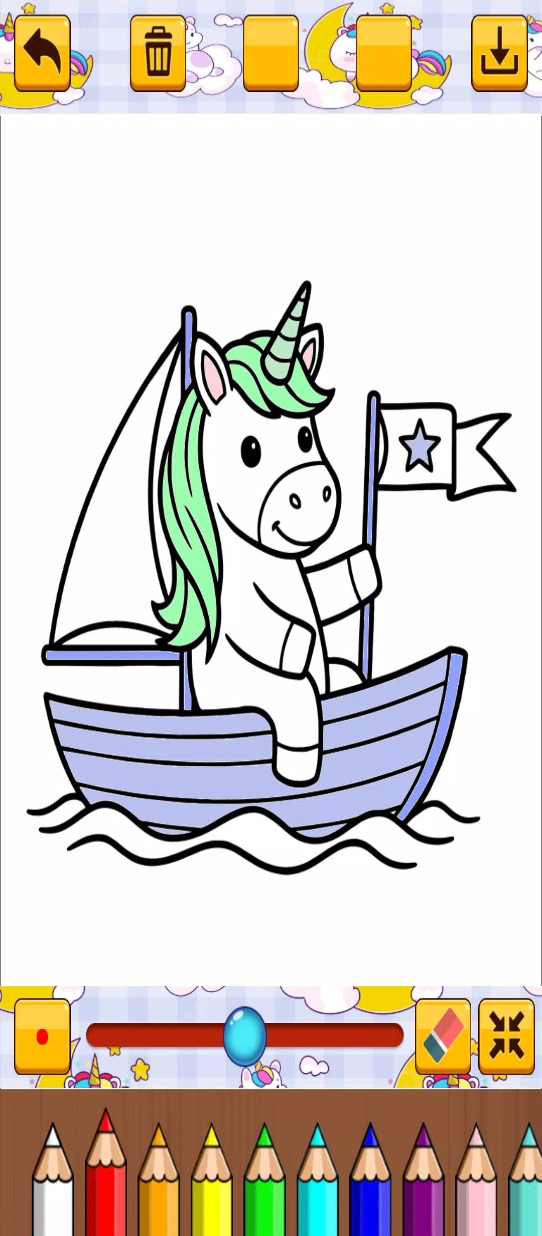 Cute Unicorn Coloring Screenshot 5