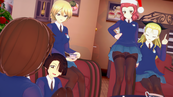 English Christmas : Girls und Panzer der Panzussy V2 Screenshot 2