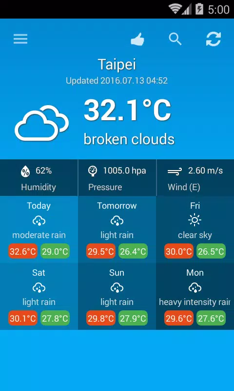 Weather Taiwan Screenshot 1