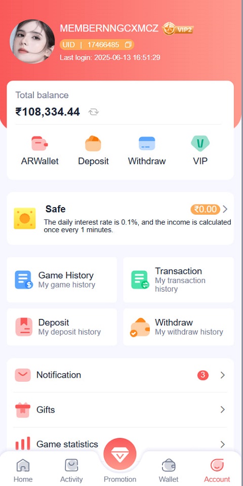 Okwin Games Login Screenshot 3