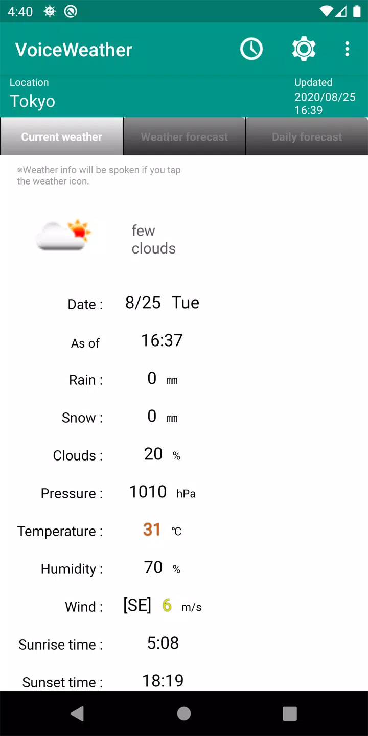 VoiceWeather Screenshot 4