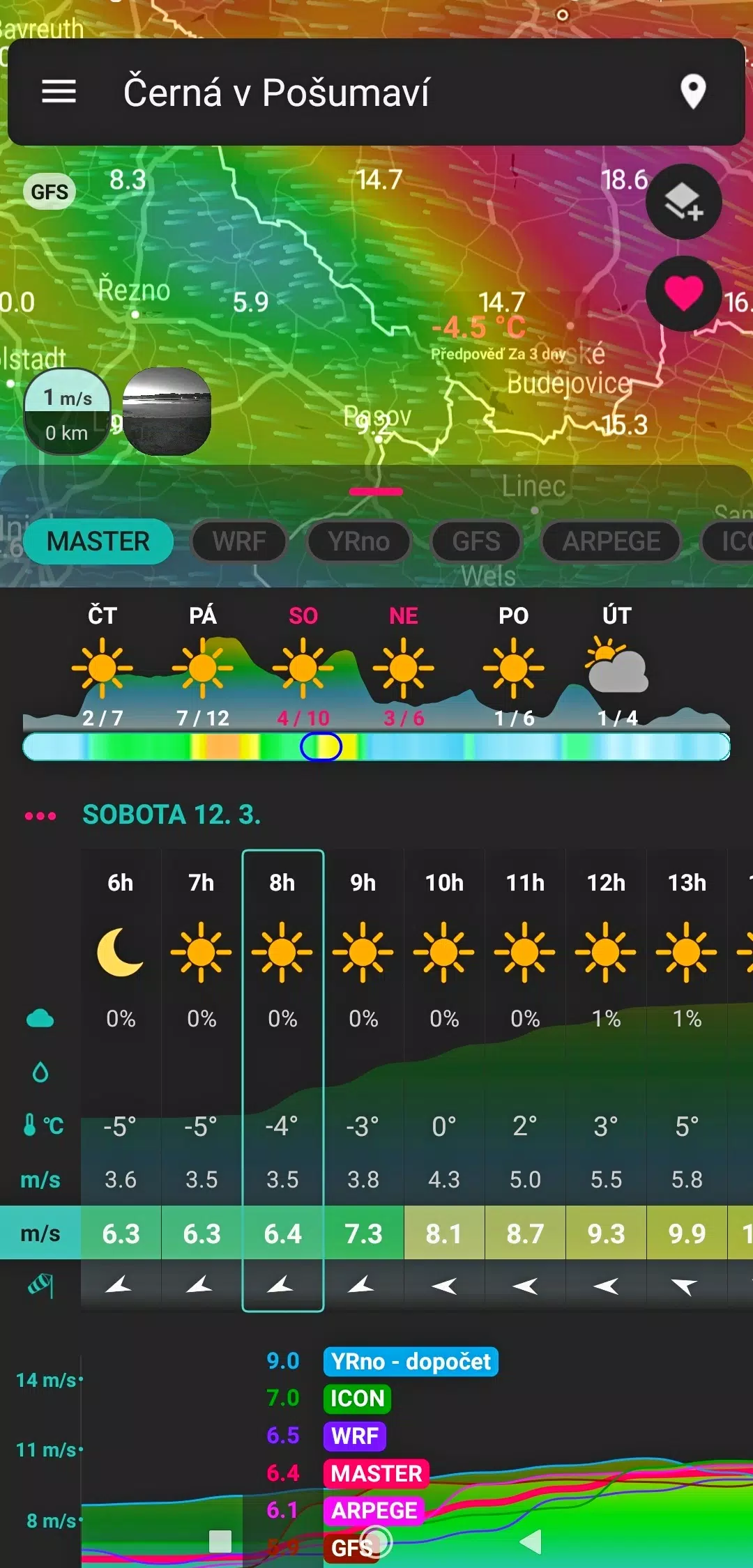 Počasí Meteo Screenshot 2