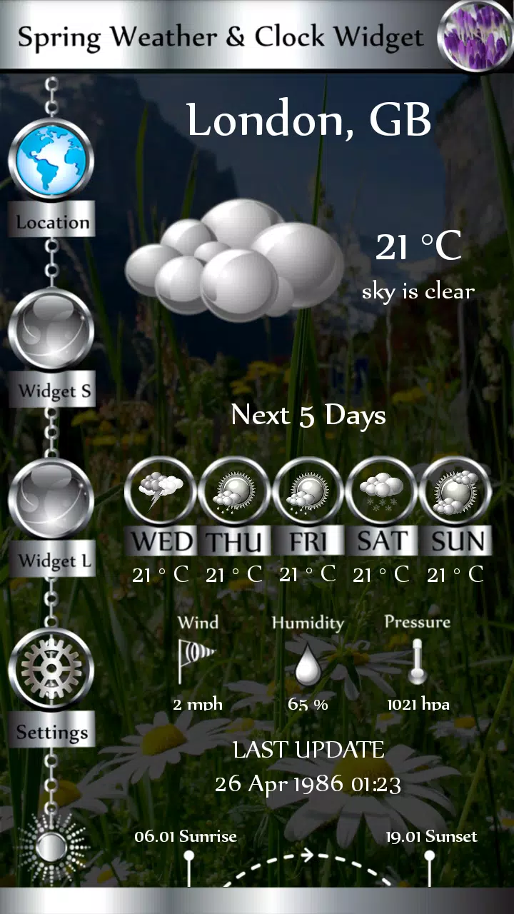 Spring Weather & Clock Widget Screenshot 2 
