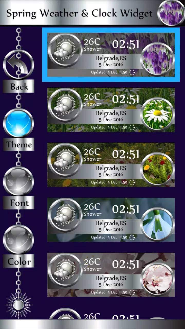 Spring Weather & Clock Widget Screenshot 3 