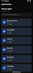 AgentListApp Screenshot 1