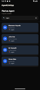 AgentListApp Screenshot 2