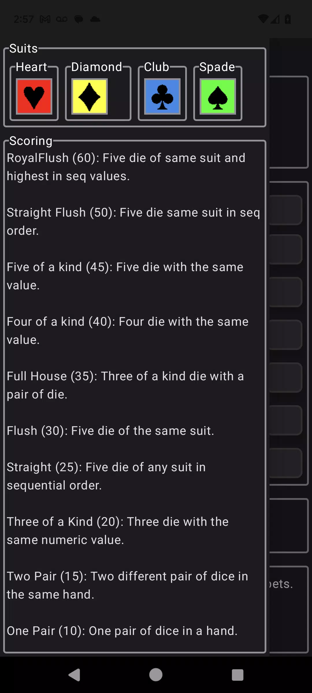 Poker Dice Screenshot 8 