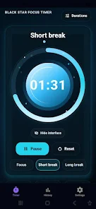 Black Star Focus Timer Screenshot 4 
