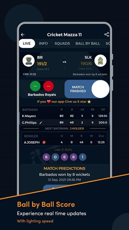 Cricket Mazza 11 Live Line Screenshot 2 