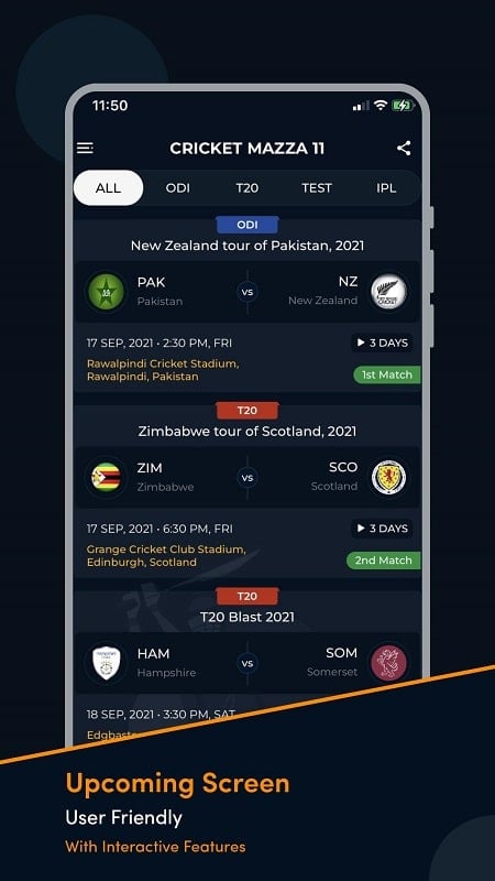 Cricket Mazza 11 Live Line Screenshot 4 