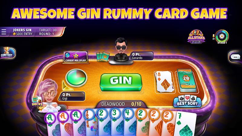 Gin Rummy Stars - Card Game Screenshot 1 