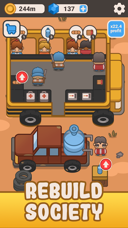 Idle Outpost: Upgrade Games Screenshot 2 